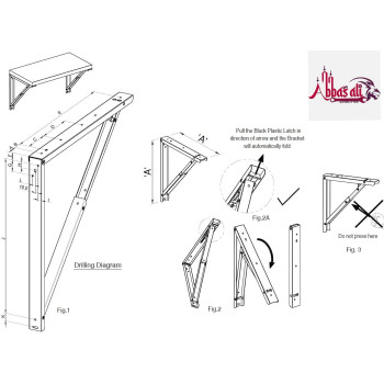 Abbasali Folding Shelf Brackets 2 Pcs 12 Inch Triangle Brackets With Screws Space Saving Max Load 154 Lbs 12 Inch