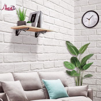 Abbasali Folding Shelf Brackets 2 Pcs 12 Inch Triangle Brackets With Screws Space Saving Max Load 154 Lbs 12 Inch