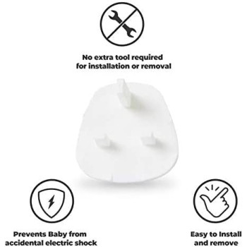 Abbasali Child Safety Electrical Outlet Plugs5 Nos White