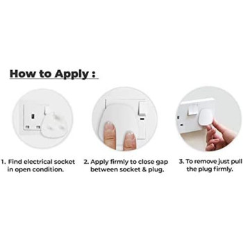 Abbasali Child Safety Electrical Outlet Plugs5 Nos White
