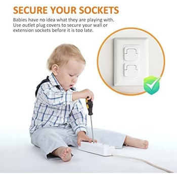 Abbasali Child Safety Electrical Outlet Plugs5 Nos White