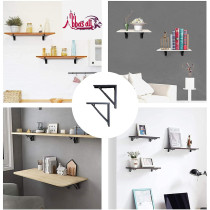 Abbasali Folding Shelf Brackets 2 Pcs 16 Inch With Screws Space Saving Max Load 198 Lbs 16 Inch