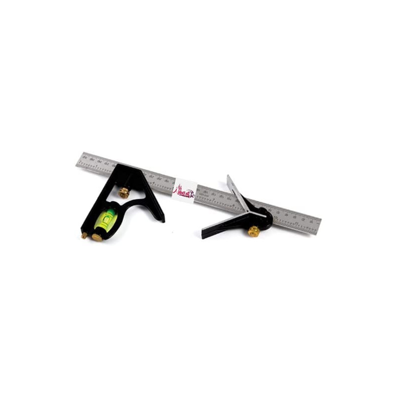 Abbasali Combination Square Tool High Precision Stainless Steel Scale Right With Bubble Level 300Mm 12 Inch