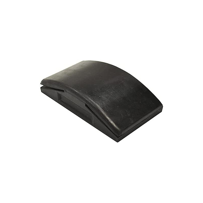 Abbasali Rubber Sanding Block 120Mm Black With 5 Pcs Sanding Paper 80 Grit