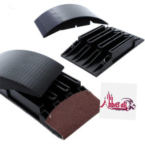 Abbasali Rubber Sanding Block 120Mm Black With 5 Pcs Sanding Paper 80 Grit