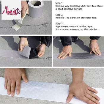 Abbasali Multi Purpose Strong Aluminium Foil Adhesive Insulation Tape For Roof Leak Surface 3 Inch Pack Of 2 Aluminium Tap