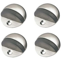 Abbasali Stainless Stee Half Round Door Stopper With Rubber Bumper Door Retainer Pack Of 4