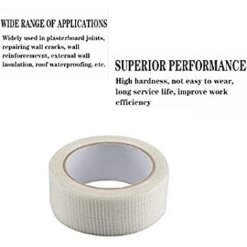 Abbasali 50Mm X 90Mtr Long Plasterboard Mesh Joint Scrim Drywall Fibre Glass Self Adhesive Wall Hole
