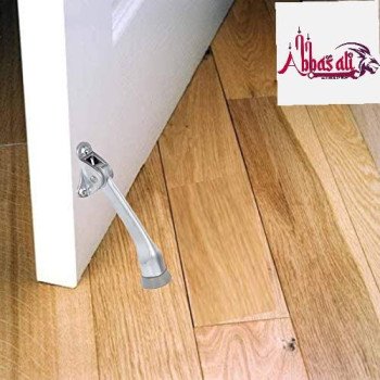 Abbasali Foldable Stainless Steel Heavy Duty Door Stopper Soft Rubber Foot Door Retainer Ds079