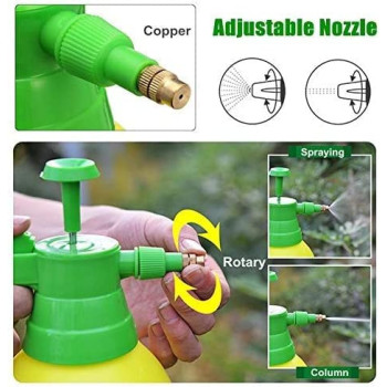 Abbasali One Hand Pressure Sprayer Spray Bottl With Adjustable 2 Liter For Gardening Cleaning Watering And General Use Spraying