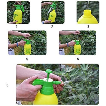 Abbasali One Hand Pressure Sprayer Spray Bottl With Adjustable 2 Liter For Gardening Cleaning Watering And General Use Spraying