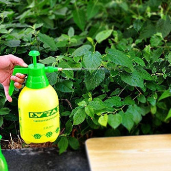 Abbasali One Hand Pressure Sprayer Spray Bottl With Adjustable 2 Liter For Gardening Cleaning Watering And General Use Spraying