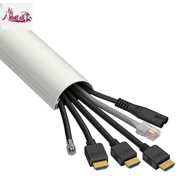 Abbasali 1 Meter White Floor Pvc Trunking With Self Adhesive Cover Paintable Cable Management Pack Of 3 10X35Mm White