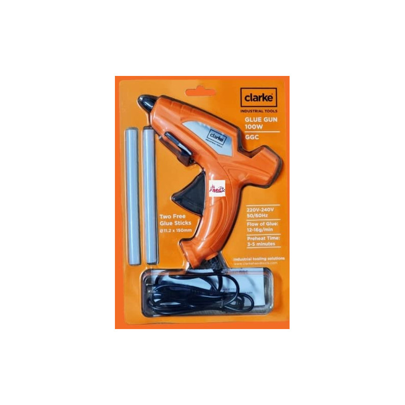Abbasali Clarke Glue Gun 100W With 2Pcs Glue Stick Heavy Duty