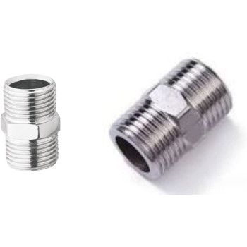 Abbasali 2Pcs Cp Hex Nipple Set Of 1 2 And 3 4 Inch For Connecting Water Pipes And Washing Machine Pipes