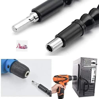 Abbasali Flexible Shaft Magnetic Screwdriver Extension Drill Electronic Power Drill 6Mm 1 4 Inch Drive 29.5 Cm Long 1Pc Black