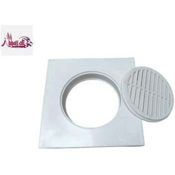 Abbasali Pvc White Bathroom Shower Floor Drain Trap Strainer15X15Cm