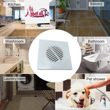 Abbasali Pvc White Bathroom Shower Floor Drain Trap Strainer15X15Cm