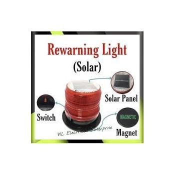 Abbasaliwireless Magnet Solar Warning Light Orange