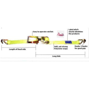 Abbasali Heavy Duty 75Mm X 10Mtr X 10Ton Capacity Ratchet Lashing Belt With Both Side Hooks 35Perc  Off