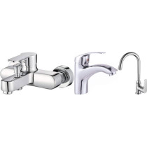 Abbasali Pack Of 3Pcs Shower Mixer With Hand Shower Setwash Basin Mixer Tap And Sink Mixer Tap
