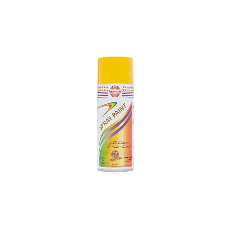 Abbasali Asmaco All Purpose Interior And Exterior Spray Paint Yellow 12Pcs