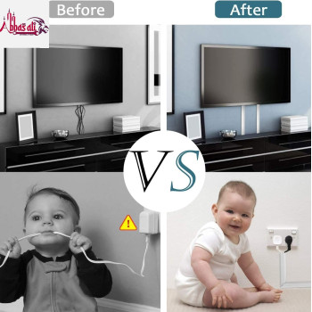 Abbasali 90Cm Square Cable Box Self Adhesive Pvc Trunking White Red Sticker Wall Raceway To Hide Wires Pack Of 3 50X50Mm