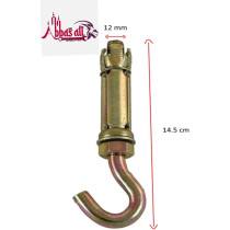 Abbasali High Strength Metal Sleeve Shield Closed Hook Eye Hookopen Hook Anchor Bolt Pack Of 5 Open Hook 12 Mm