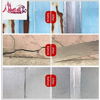 Abbasali Multi Purpose Strong Aluminium Foil Adhesive Insulation Tape For Roof Leak 2 Inch Pack Of 2 Aluminium Tap