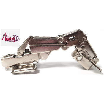 Abbasali 180 Degree Angle Heavy Duty Adjustable Stainless Steel Cabinet Door Concealed 2 Pair Half Overlay