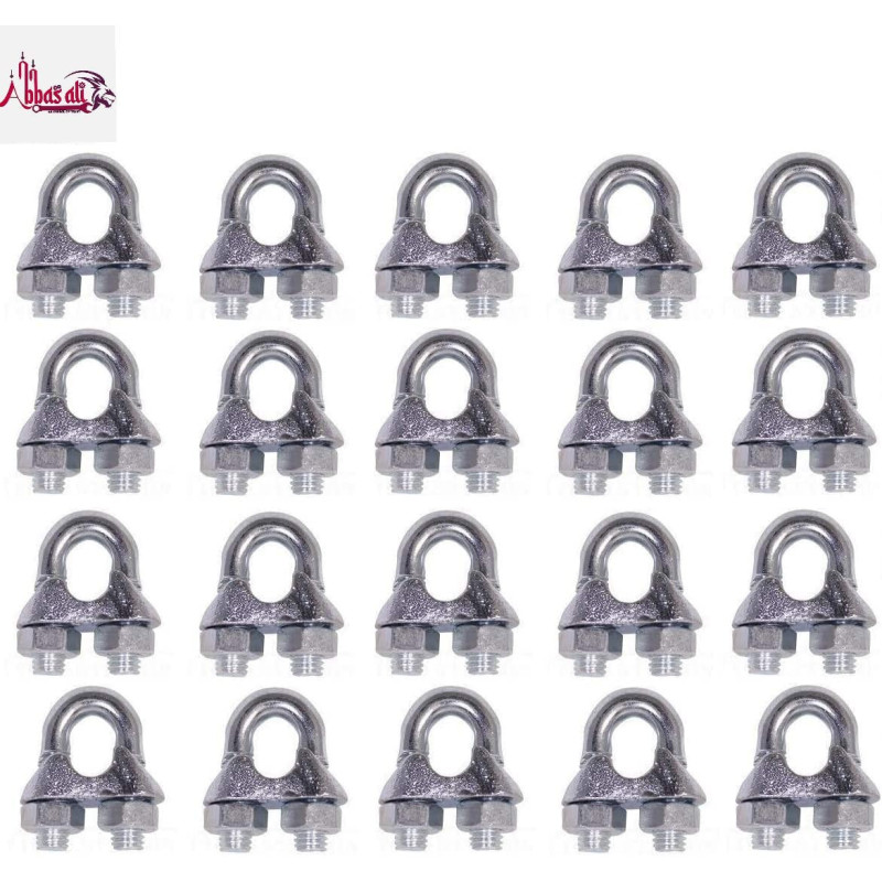 Abbasali Wire Rope Cable Clip Clamp U Bolt Saddle Fastener 8 Mm