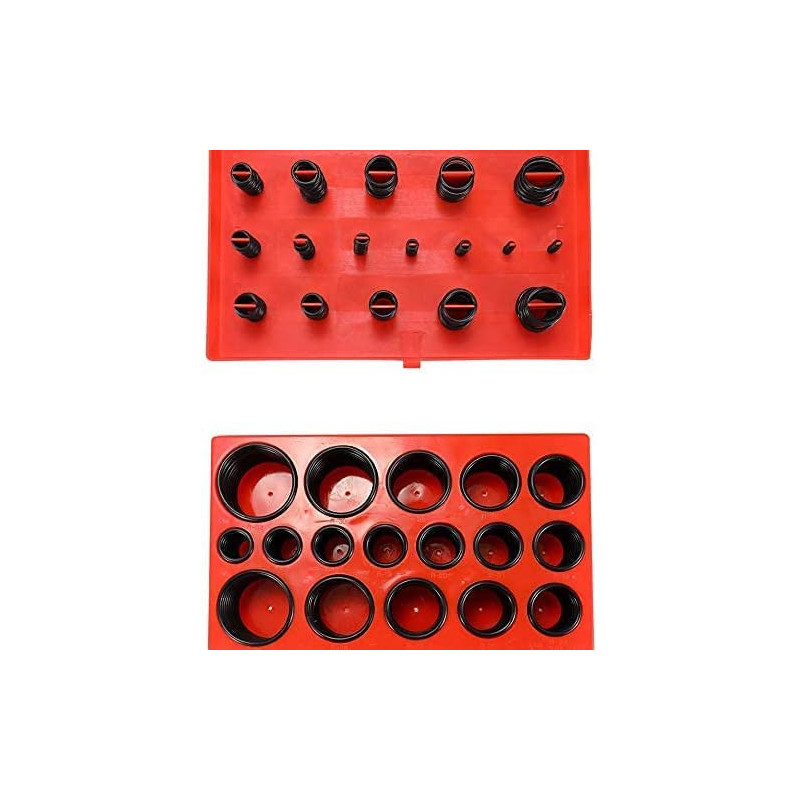Abbasali 407Pcs Assortment Set Seal Gasket Universal Nbr Rubber Oil Resistance O Ring Kit