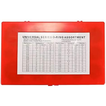 Abbasali 407Pcs Assortment Set Seal Gasket Universal Nbr Rubber Oil Resistance O Ring Kit