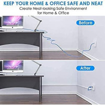 Abbasali Electrical Pvc Trunking With Sticker 90Cm Long 3 Pcs White Self Adhesive 38Mm X 25Mm 3 Mtr Pack