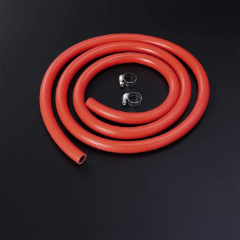 Yardwe Rubber Gas Pipe Tubing Quick Connect Disconnect Hose Assembly With 2 Fittings Orange 150Cm
