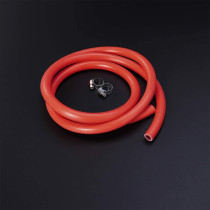 Yardwe Rubber Gas Pipe Tubing Quick Connect Disconnect Hose Assembly With 2 Fittings Orange 150Cm