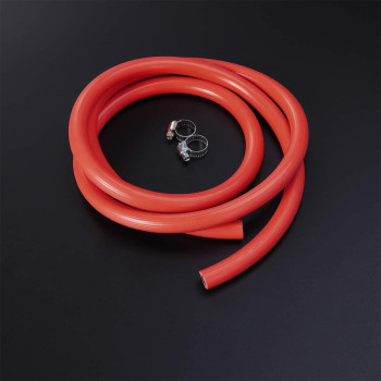 Yardwe Rubber Gas Pipe Tubing Quick Connect Disconnect Hose Assembly With 2 Fittings Orange 150Cm