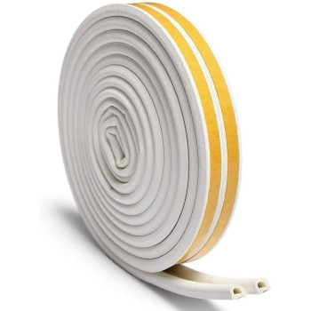 Beorol Self Adhesive Window And Door Sealing Tape D Profile White 2X50M