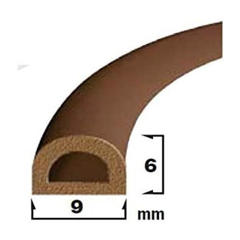 Beorol Self Adhesive Window And Door Sealing Tape D Profile 100M Brown