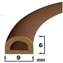 Beorol Self Adhesive Window And Door Sealing Tape D Profile 100M Brown