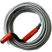 Plastic Grip 5M Snake Spring Pipe Rod Sink Drain Cleaner Wire