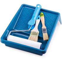 Abbasali Wall Paint Kit Of Roller Scrapper Brushes And Tray