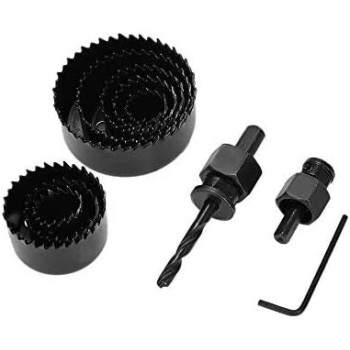 Abbasali 11Pcs Hole Saw Kit Cutting Drilling Tools Set Wood Metal Cutter 19 64Mm