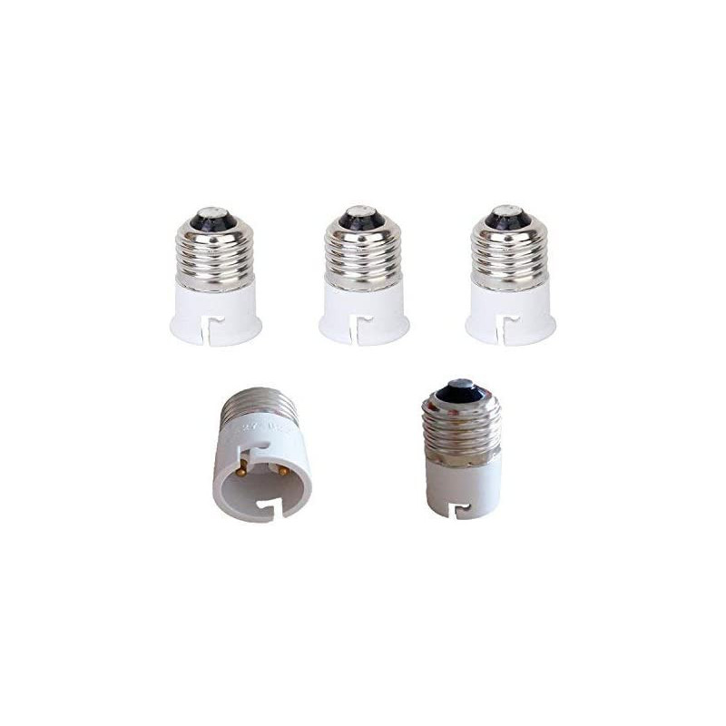 Abbasali E27 To B22 Lamp AdapterPack Of 5 Fits Led Cfl Bulbs