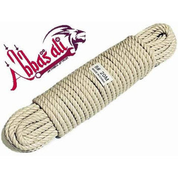 Abbasali 8Mm X 20M Heavy Duty Twisted Natural Cotton Cord Rope Lashing Rope Diy Decor Craft Cord Handwork