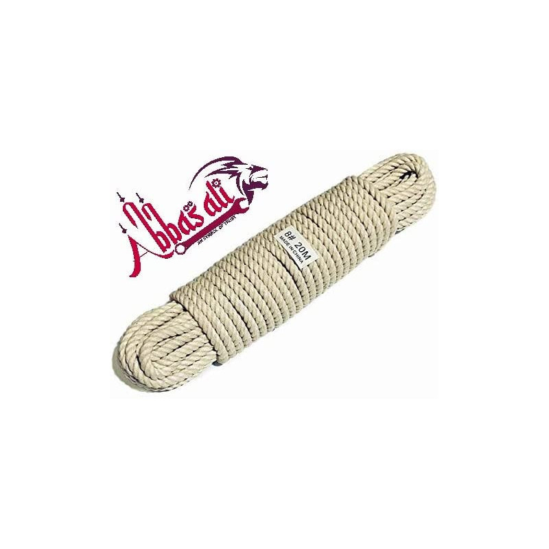 Abbasali 8Mm X 20M Heavy Duty Twisted Natural Cotton Cord Rope Lashing Rope Diy Decor Craft Cord Handwork