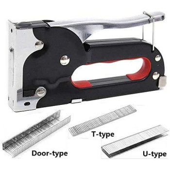 Abbasali 3 In 1 Staple Gun Upholstery Stapler Heavy Duty Power Crown Shooter Tacker Hand Operated Stainless