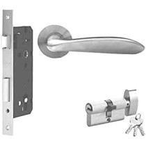 Abbasali Rose Rosette Solid Mortise Door Handle Lockset With One Side Knob And One Side Key Cylinder And Lock Body