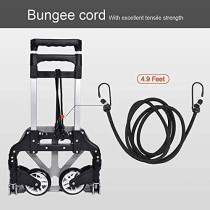 Abbasali Folding Hand Truck 180 Lb Capacity Heavy Duty Luggage Trolley Cart With Telescoping Handle And Rubber Wheels Black