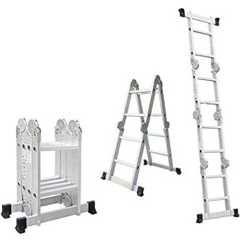 Abbasali Multi Purpose 4X2 X 2.6M Foldable Aluminium Ladder 8 Rungs